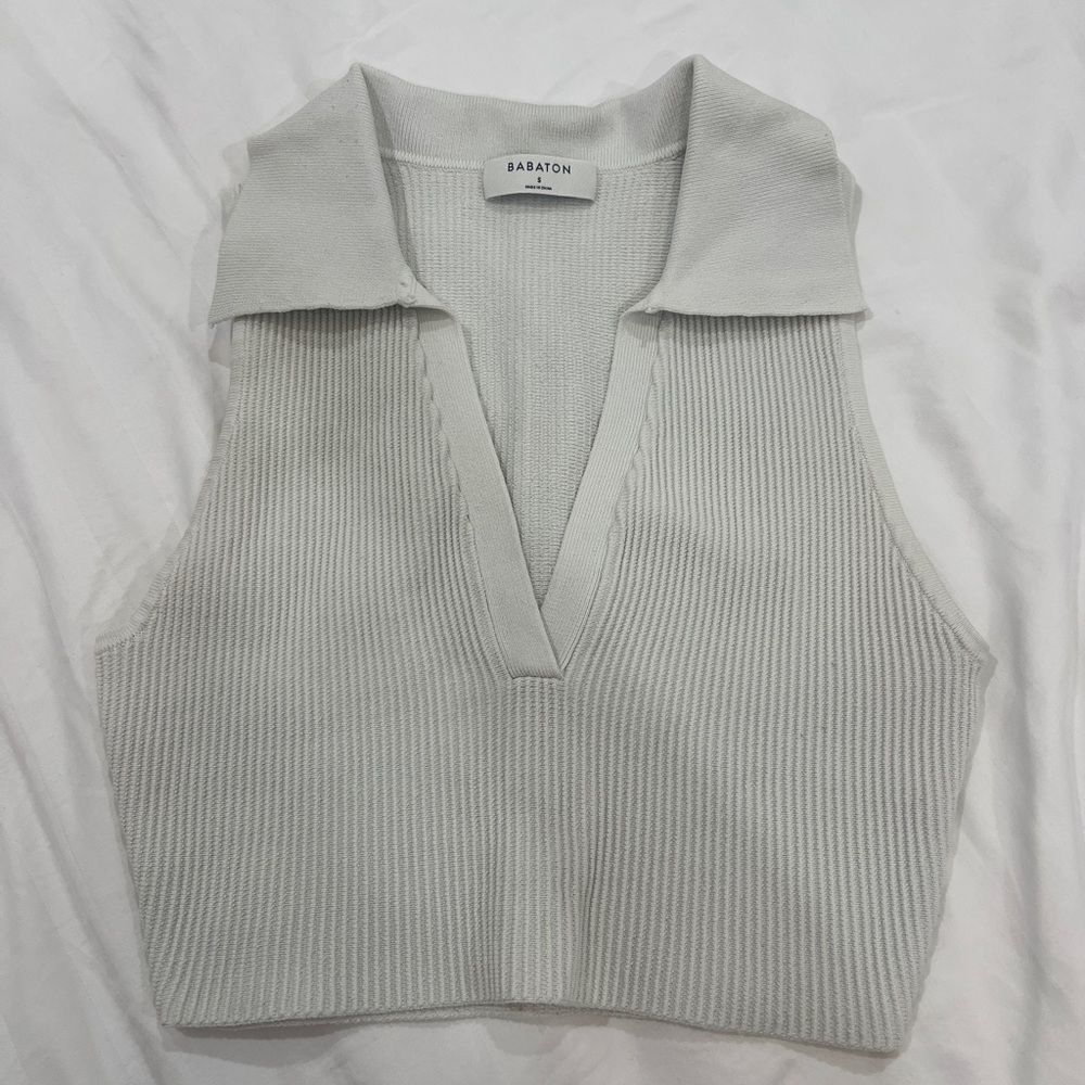 Aritzia Babaton Sculpt Knit polo tank - Picture 2 of 4